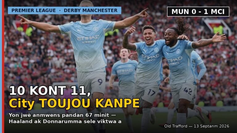 Une Victoire Coup de Tonnerre : City Tient Bon à 10 pour Terrasser United à Domicile